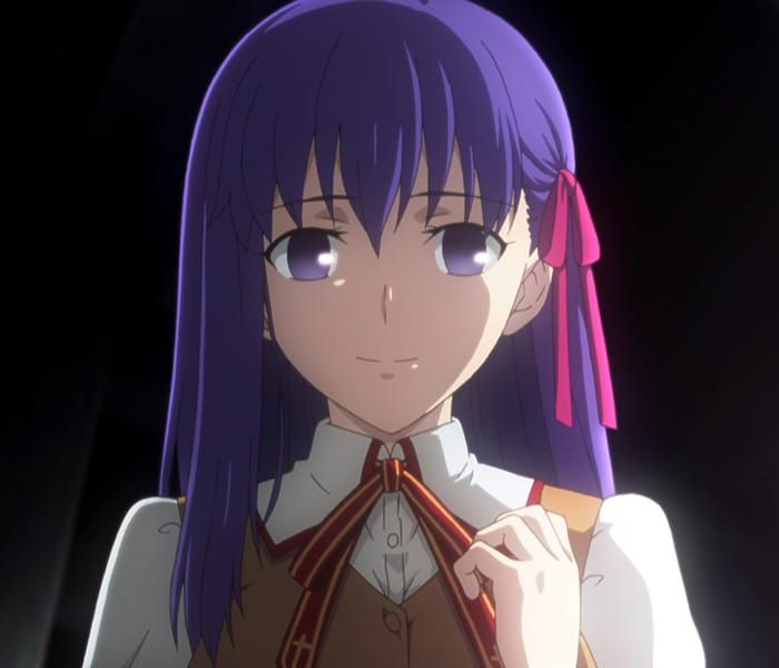 However,thanks to Shirou's determination to keep trying something that is meaningless,she regained what she lost, the hope to regain a better and normal life. When Shirou hurt his arm after quitting the archery club,she saw the opportunity to be useful for him.