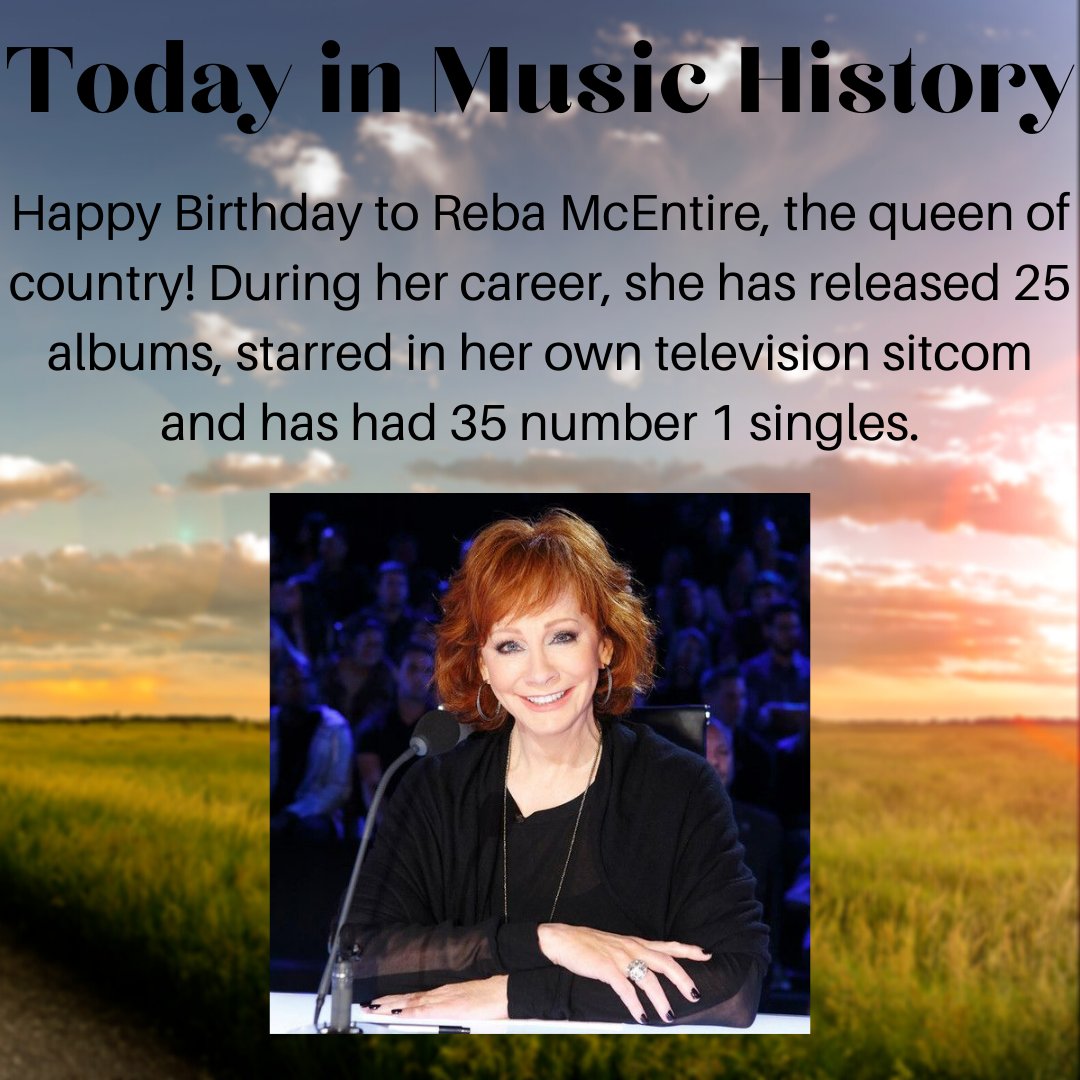 Today in music history we want to wish Happy Birthday to Reba McEntire! 