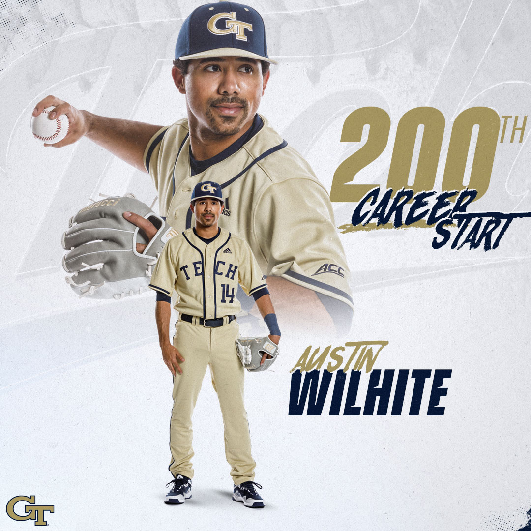 GTBaseball's tweet photo. With his start today, Austin Wilhite has made 200 starts for his career as Yellow Jacket 💪 https://t.co/xPl8ggfaMe