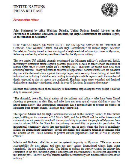 UN Genocide Prevention tweet media