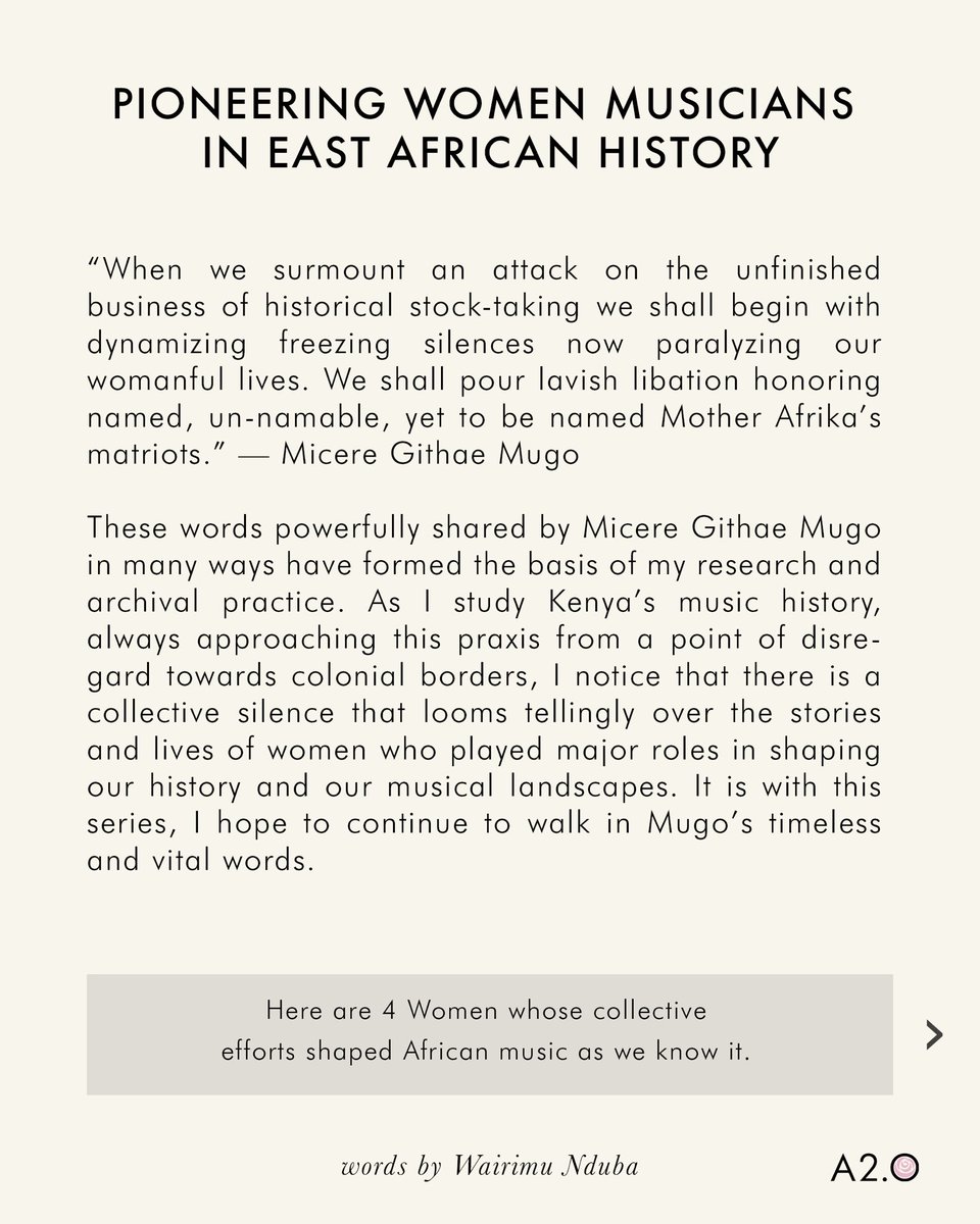 4 Pioneering Women Musicians in East African History. In collaboration with <a href="/a2omag/">Africa 2.O Magazine</a>