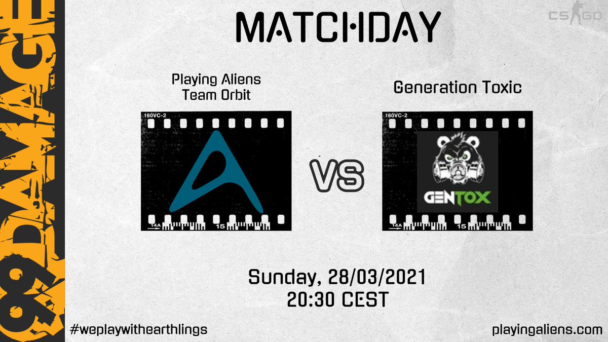 AliensPlaying's tweet photo. π₯ @99DAMAGEde Matchday
Im Anschluss an #TeamHigh5 geht es fΓΌr #TeamOrbit in der @99Damage Liga gegen #GenerationToxic weiter.
Caster ποΈ: #sonezu (https://t.co/PdzvY0t64A)
Viel Erfolg Aliens! πͺ
#CSGO #eSports
#weplaywithearthlings π¨βπ https://t.co/vyXWbfklpX
