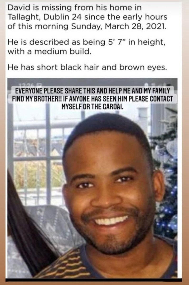MoradiFC's tweet photo. If anybody in the Dublin area has seen or heard of my good friend David Scott at any time today please contact me, the Garda or contact βscottstorm_β on Instagram.
πππ https://t.co/AF1fwQw5Yl