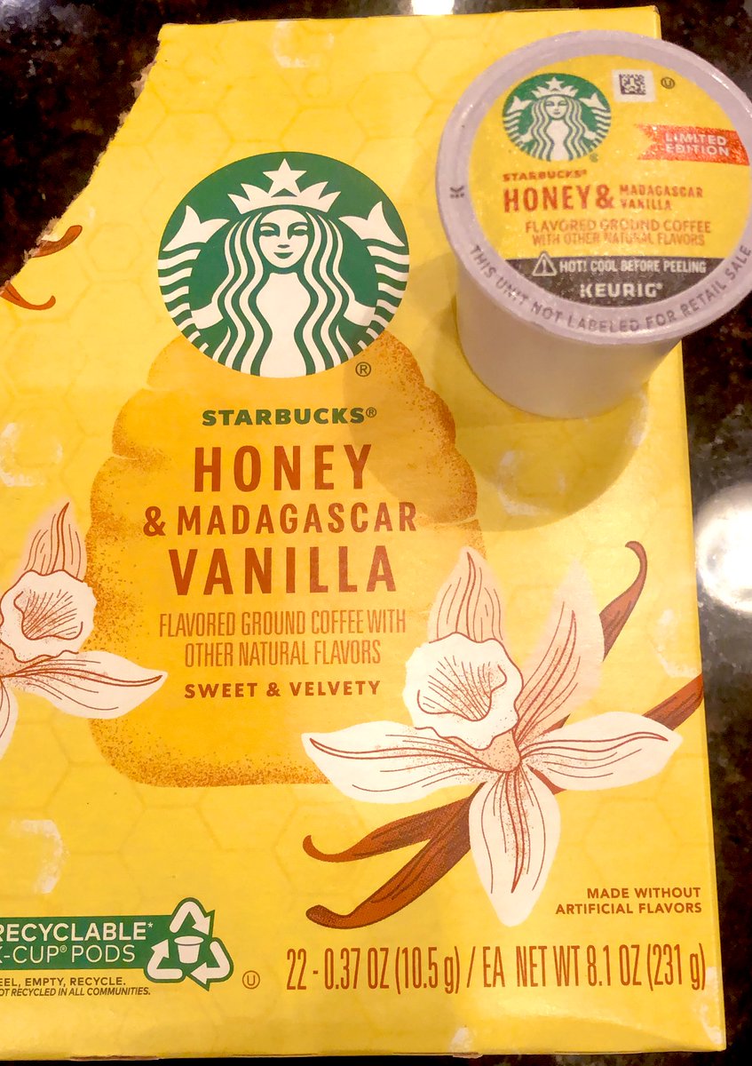 So excited to try <a href="/Starbucks/">Starbucks</a> Honey &amp; Madagascar Vanilla limited edition coffee...then so disappointed. R&amp;D failed big time on this one. “Made without artificial flavors”? No way honey or vanilla tastes/smells like this!
