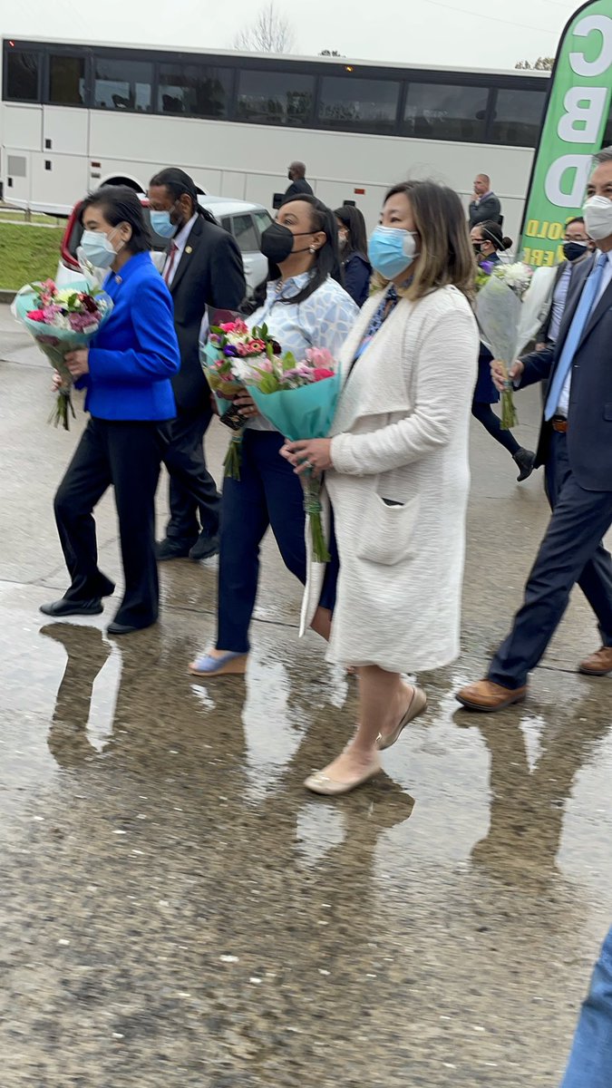 Grace4NY's tweet photo. Paying respects to families and community of the victims today in Atlanta. We want to uplift their American stories and stand united against #stopAsianhate. https://t.co/gBFkeUWcq2
