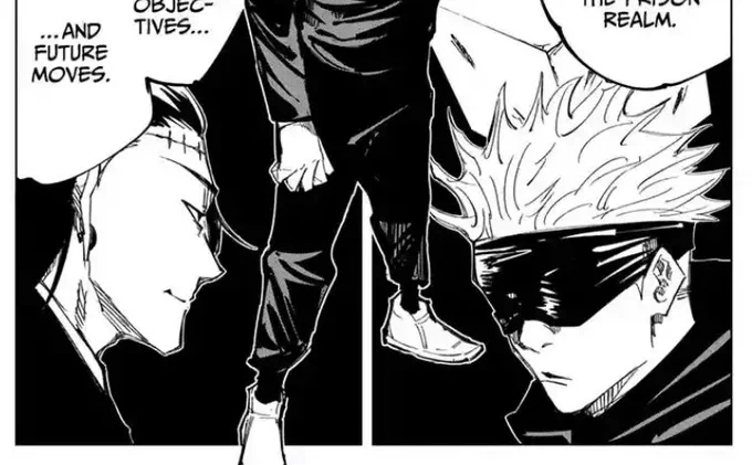thinking abt the way gege panelled this makes it look like getwo's smiling down at gojo 