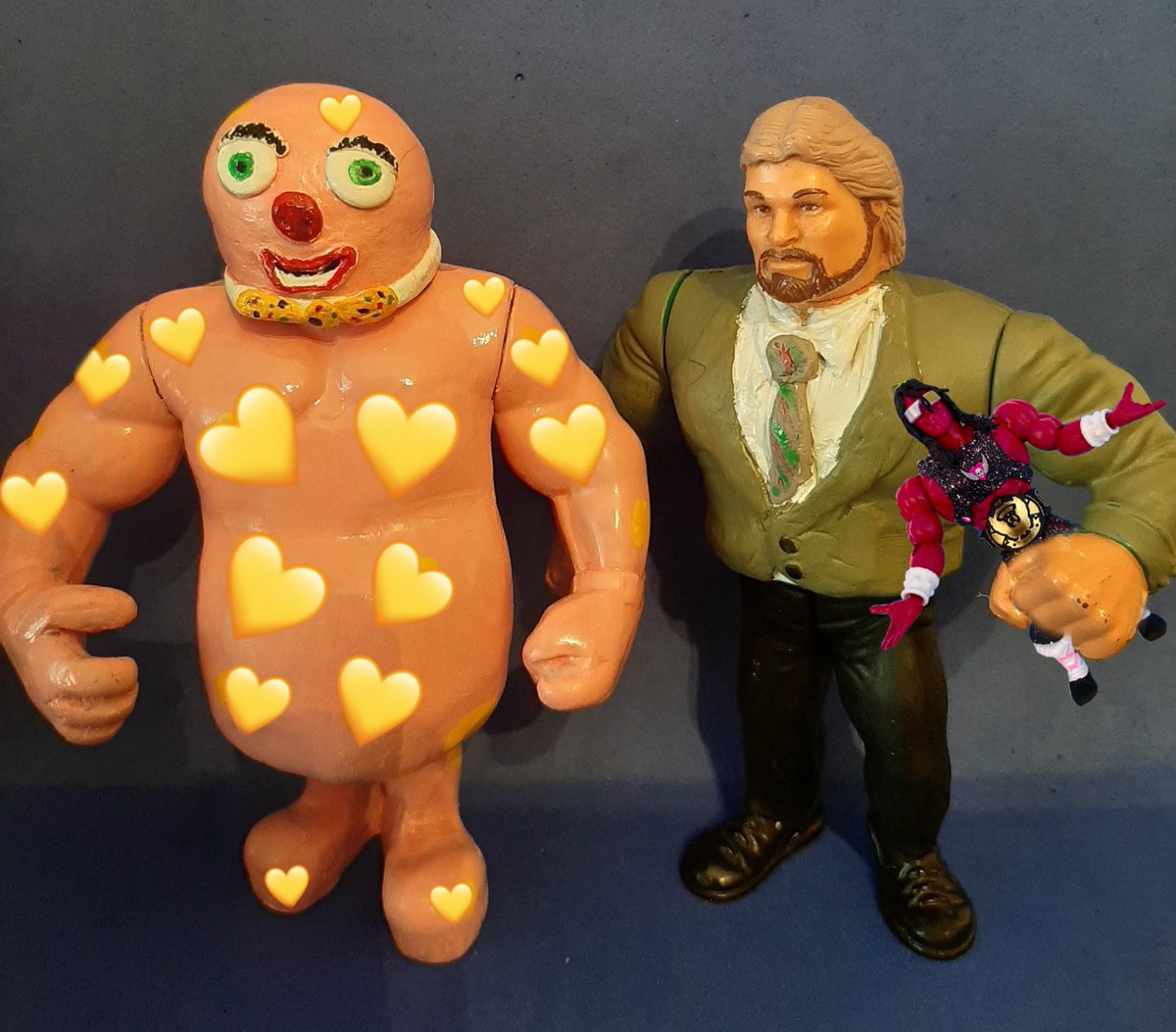 WilllyWilson's tweet photo. 💕 VOTE MOTU BRET HART 💕
Even Mr Blobby wants to be a Hart and big Noel wants MOTU BRET HART to win @Camz316
@hWoOfficialPage #hWo #hWoCustomFriday #WWE #BRETHART #AEW https://t.co/Hb8zX9xESF