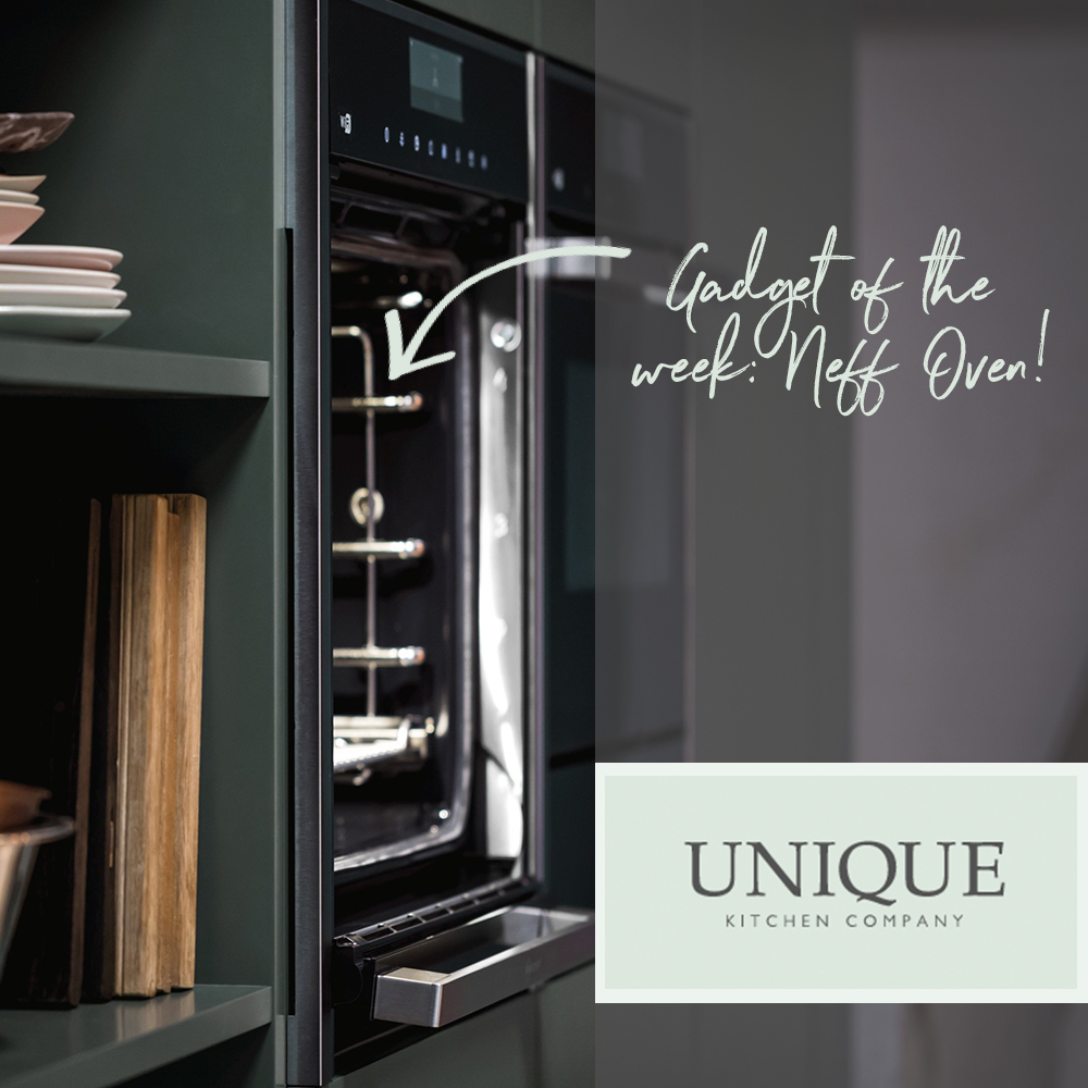 The unique hide and slide door in this oven from @NEFFhomeUK leaves you with more room to get your chef on! Now that’s a gadget!
#neffoven # #gadgetoftheweek #appliance #uniquekitchens #uniquekitchenco #interiors #design #cheadle