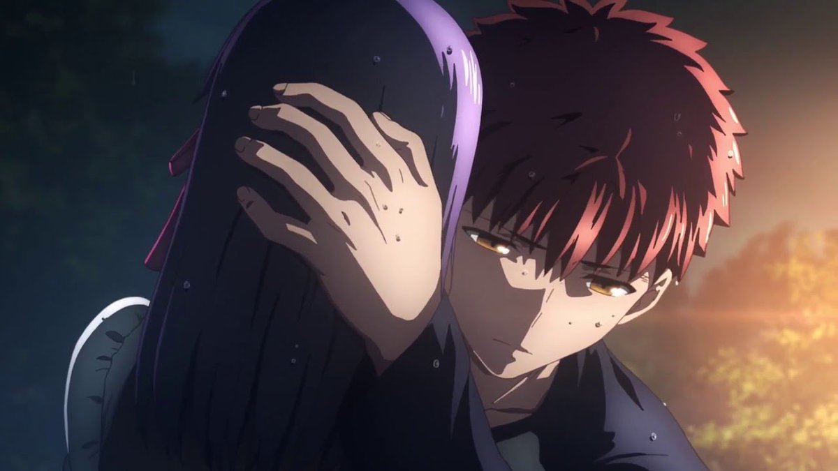 That the image of the kind hearted Sakura living with him up until now is an act she was ready to throw away the second she becomes a problem for him.Shirou hugging her is his way to tell her that it's alright to stay,she won't be a burden because he himself wants to save her.