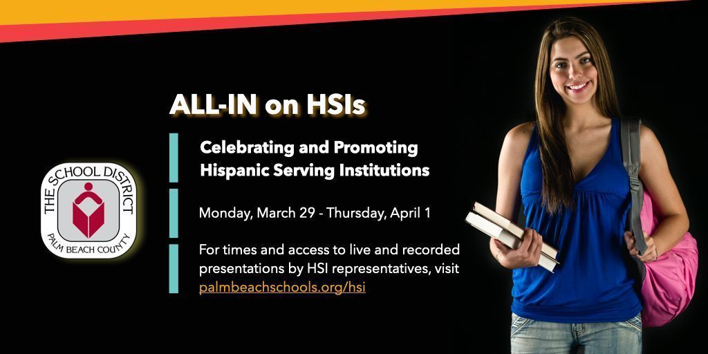Exciting opportunity for high school students coming up this week! 🎓🎉 Hear from college representatives from 20 Hispanic-serving institutions. The kickoff event starts at 3 p.m. on Monday, March 29. Check out the full schedule of sessions here: buff.ly/31pMATW