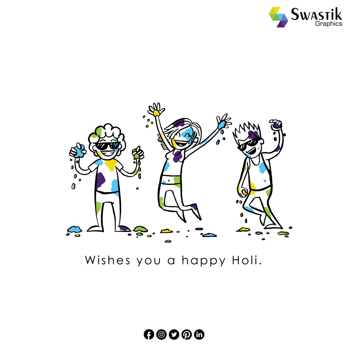 Wishes you a happy Holi.

#happyholi2021 #holi2021 #holifestival #holifestivalofcolours #holihai #colors #creative #art #creativedesigners #ahmedabad #rgb #cmyk #colorpalettes #pantonecolors #pantone2021 #colorful #swastik_graphics #swastik #swastikgraphics #worldbusiness