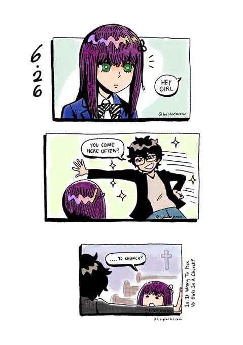 6/26, first meeting of hifumi togo

⚡️included in vol 2 of an exclusive p5r comic zine, preorder here! ?
https://t.co/URkdlmVyyP 