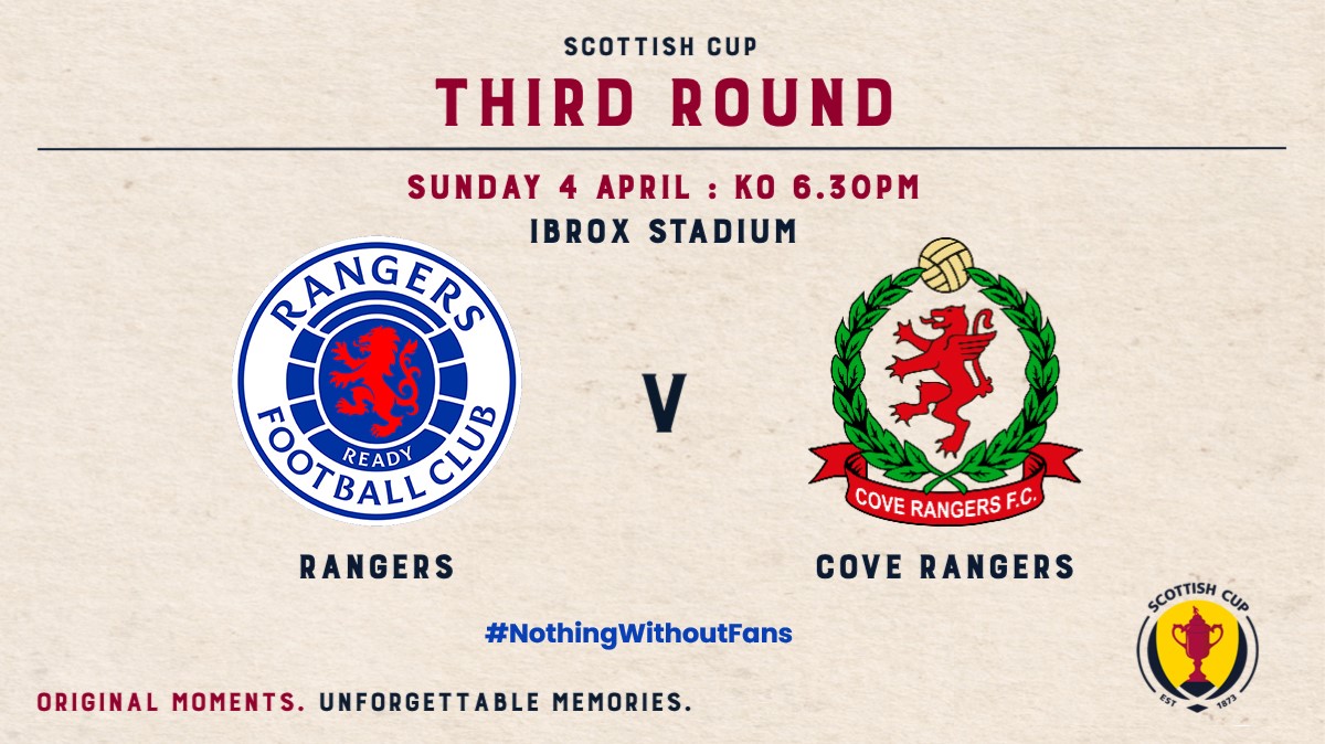 Cove Rangers FC (@coverangersfc) on Twitter photo ๐ต ๐ ๐ ๐ฒ๐๐๐ฎ๐ด๐ฒ ๐๐ผ ๐๐ต๐ฒ ๐๐ผ๐ผ๐๐ฏ๐ฎ๐น๐น๐ถ๐ป๐ด ๐ช๐ผ๐ฟ๐น๐ฑ ๐ต
Our #ScottishCup match v <a href="/RangersFC/">Rangers Football Club</a> is now exactly 1 week away
Today we are launching our #NothingWithoutFans initiative with some exclusive prizes!
Details below ๐๐ป please RT
bit.ly/2PdjMf7 ๐ต ๐ ๐ ๐ฒ๐๐๐ฎ๐ด๐ฒ ๐๐ผ ๐๐ต๐ฒ ๐๐ผ๐ผ๐๐ฏ๐ฎ๐น๐น๐ถ๐ป๐ด ๐ช๐ผ๐ฟ๐น๐ฑ ๐ต
Our #ScottishCup match v <a href="/RangersFC/">Rangers Football Club</a> is now exactly 1 week away
Today we are launching our #NothingWithoutFans initiative with some exclusive prizes!
Details below ๐๐ป please RT
bit.ly/2PdjMf7