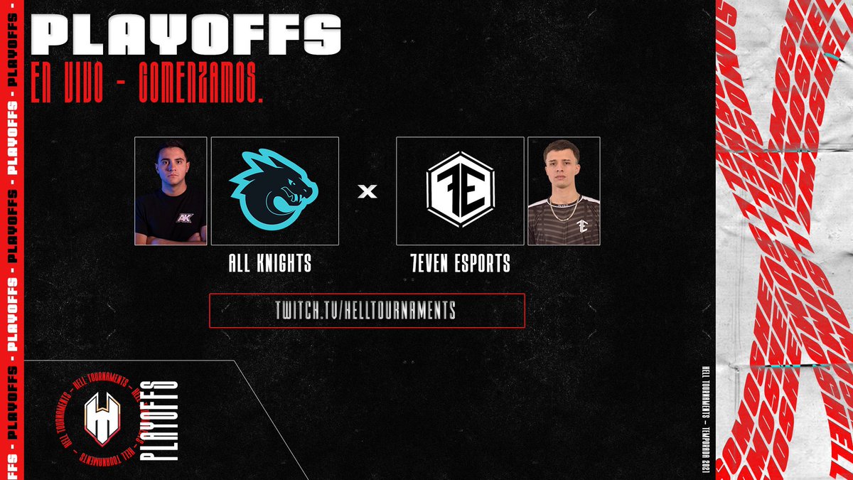 [PlayOffs]

No te pierdas este infartarte duelo entre @allknights_la vs <a href="/7evenEsport/">7EVEN eSport</a> por las pantallas de hell‼️

⏰14:30hrs CL
📺twitch.tv/helltournaments
#GoH3LL
#CallOfDutyBlackOpsColdWar