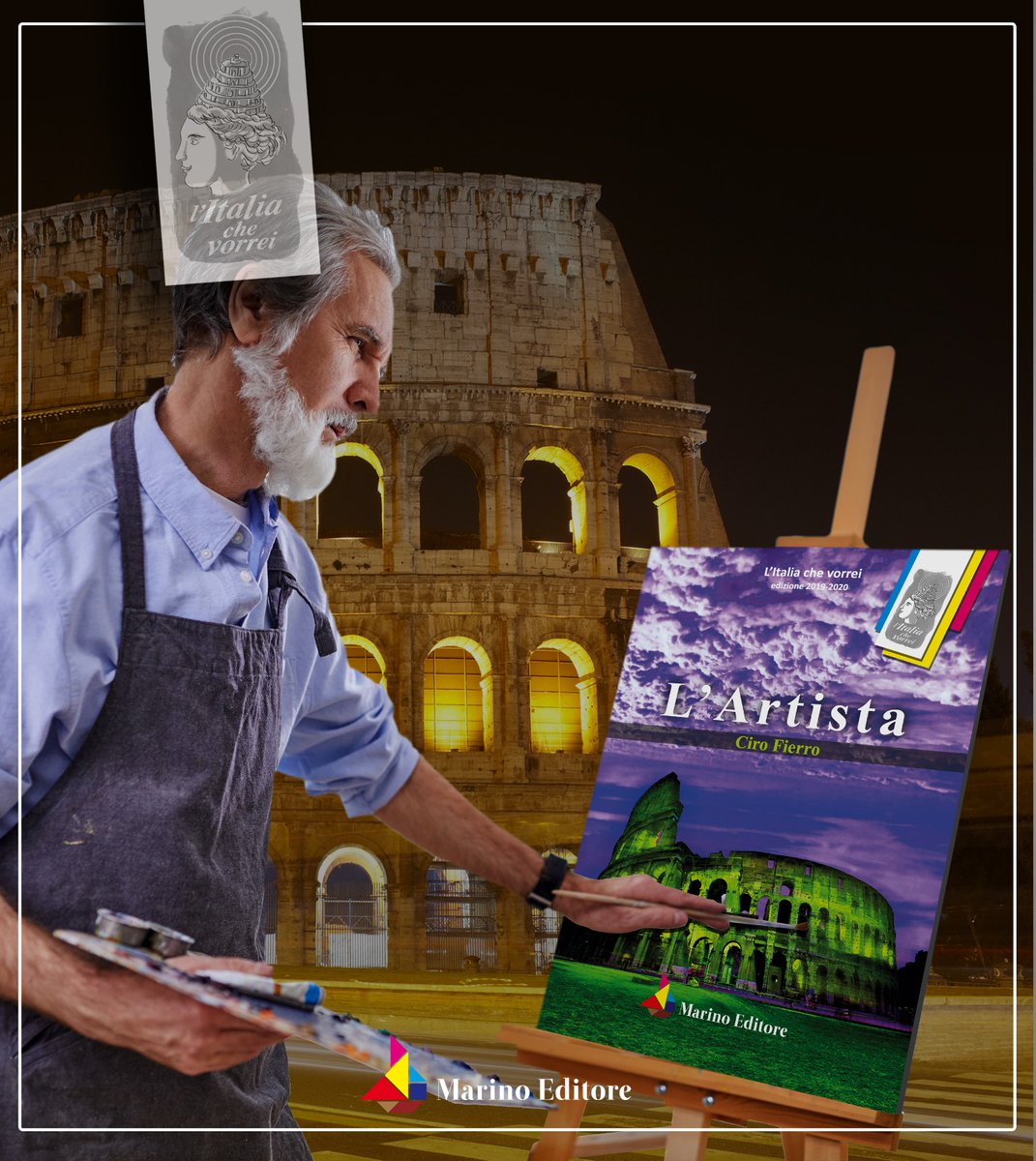 MarinoEditore's tweet photo. #LIBRI E #AUTORI:
"L'Artista" di Ciro Fierro
•
II classificato sez. "Premio Social", III classificato sez. "Premio della Critica" junior, III ed. (2019-20) concorso letterario "L'Italia che vorrei".
•
Il libro: 
Un artista, amante dell'arte e della patria, si reca a Roma per... https://t.co/Ua5DiDBUoN
