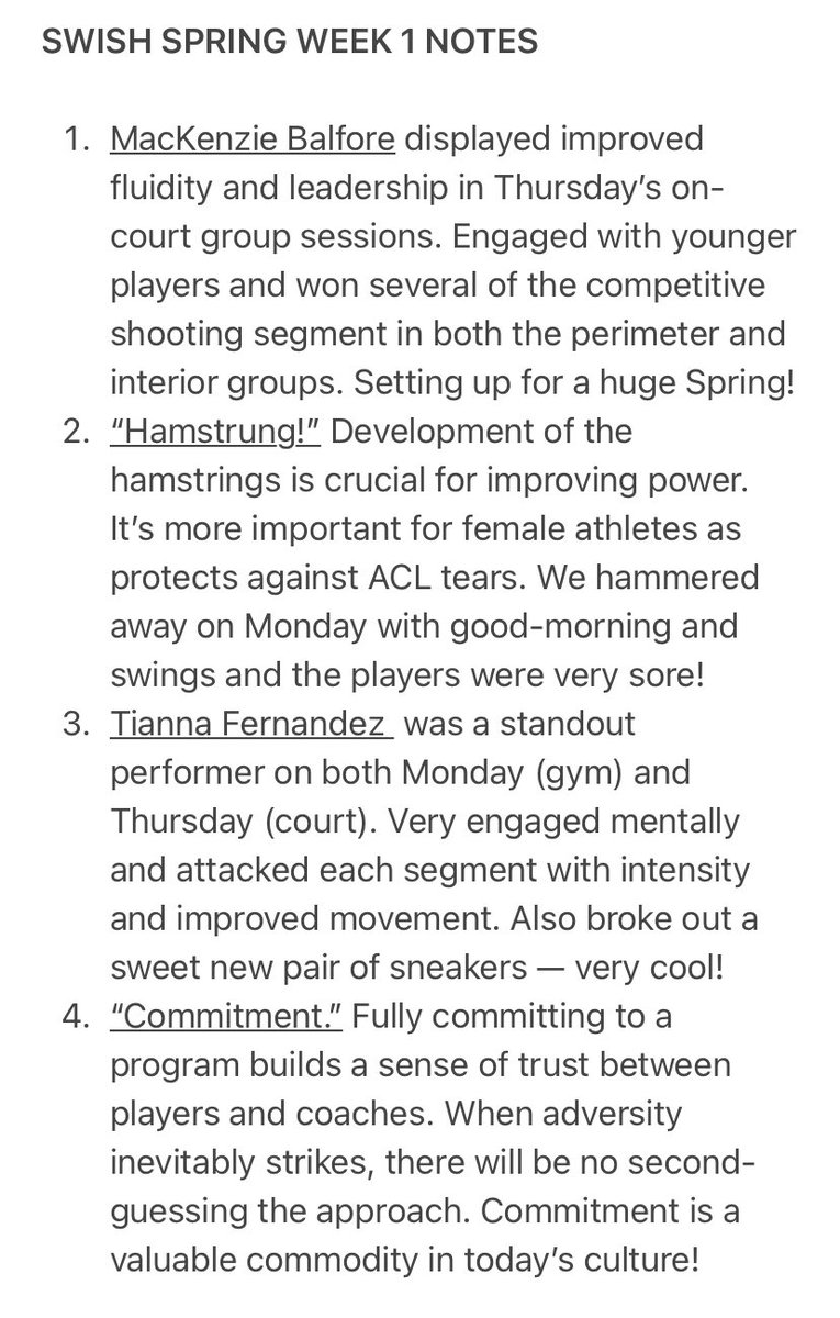 SwishCapeCod's tweet photo. 📝Please read Notes from Week 1 of Spring season. We’ve assembled a terrific, hardworking group and add reinforcements this week to kick it up a notch! We’ll continue to keep college coaches, media, followers, etc. apprised of our progress each week — our girls deserve it! 🧡💙 https://t.co/N1pzu6GFAA