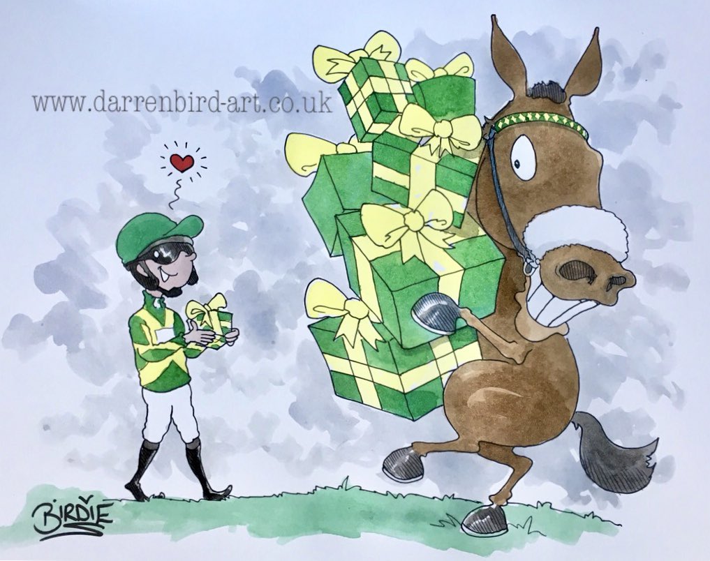 DarrenBirdie's tweet photo. @PFNicholls @TomJonason @Ascot @BadgerPubs The gift that always kept on giving! Happy retirement #PresentMan ππ https://t.co/8zrunaUxcN