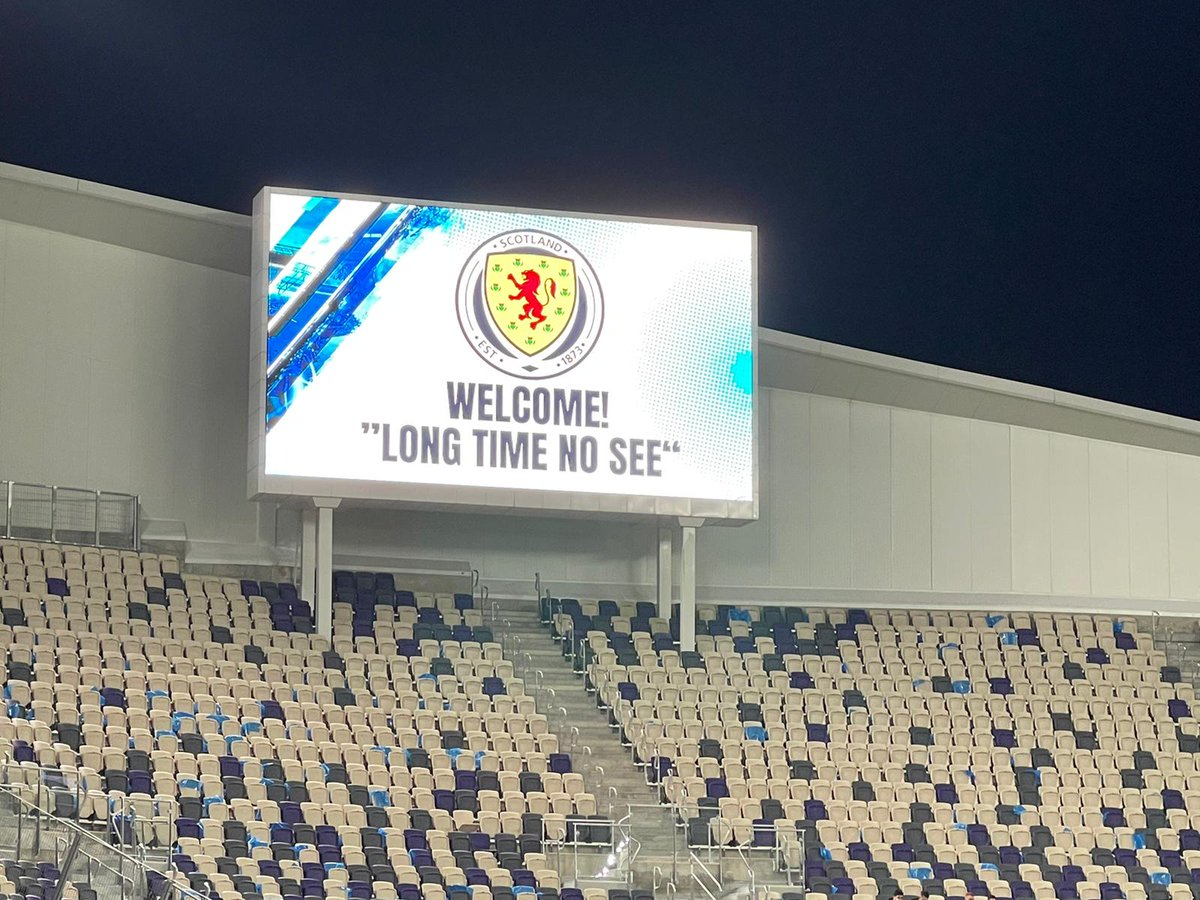 ScotlandStewart's tweet photo. Nice welcome to the @ScotlandNT in Tel Aviv tonight 😂🇮🇱🏴󠁧󠁢󠁳󠁣󠁴󠁿 https://t.co/BziY6r3I79