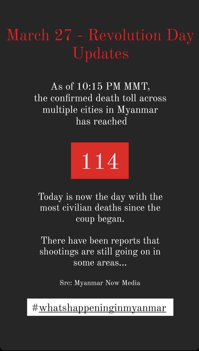 JungkookxBTH's tweet photo. 📢 Dear Adorable Epresentarive M.C. for youth aka ARMY

‼️ Please RT‼️

Myanmar soldiers randomly shooting passersby in the street. More than 400 people have been killed since the 1st Feb coup and Myanmar generals decided to celebrate over massacre.

#WhatsHappeningInMyanmar https://t.co/FSLIoeDXJ2