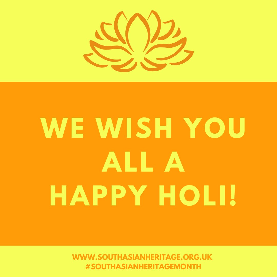 We wish you all a happy Holi!

Holi is a Hindu festival that celebrates spring, love, and new life. 

The festival celebrates the eternal and divine love of Radha and Krishna. It also signifies the triumph of good over evil. 

#southasianheritagemonth