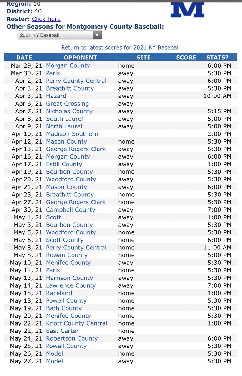 MoCoBaseballl's tweet photo. Varsity Schedule #roadtowhitaker https://t.co/OdxTe965g9