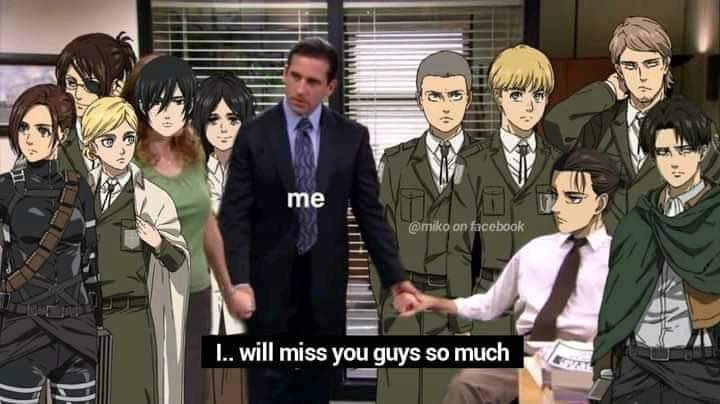 blyoof's tweet photo. I will  Miss you Attack on Titans https://t.co/QS7Bd5OXgk