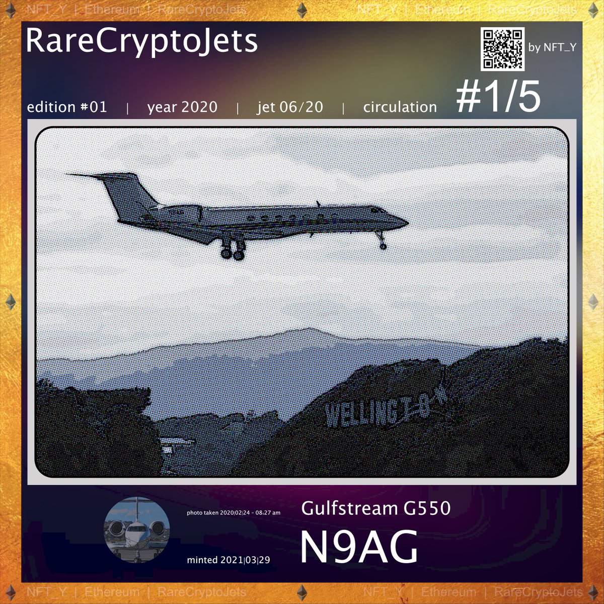 NFTY19163720's tweet photo. #NFT going live 31.03.2021
#gulfstream #g550er #N9AG, #RareCryptoJets #Planes #PrivateJets #BusinessJets #NFT_Y #NFT #Blockchain #Opensea #nftcollector #NFTCommunity #NFTartists #NFTart #NFTartwork #NFTcollection #rarible #ethereum #Metamask #planespotting #nonfungible https://t.co/wtuupySkW8