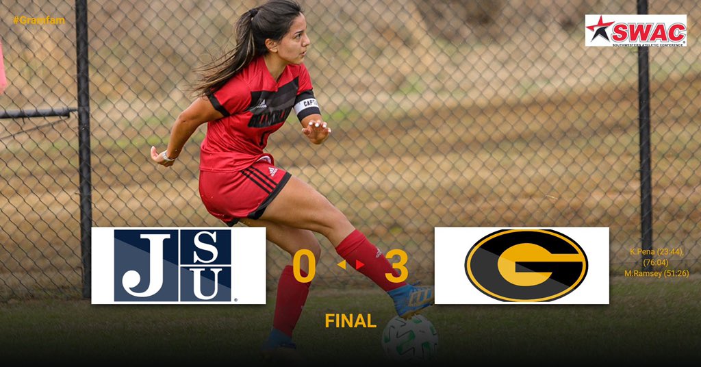Grambling State Athletics (@gsu_tigers) on Twitter photo FINAL| Lady Tigers keep rolling!!
Lady Tigers will be back in action to conclude the regular season this Friday at @UAPBSoccer.
Kick-off is set for 3 p.m.
#Gramfam #HBCU #RespecttheG <a href="/NCAASoccer/">NCAA Soccer</a> <a href="/theswac/">Southwestern Athletic Conference</a> FINAL| Lady Tigers keep rolling!!
Lady Tigers will be back in action to conclude the regular season this Friday at @UAPBSoccer.
Kick-off is set for 3 p.m.
#Gramfam #HBCU #RespecttheG <a href="/NCAASoccer/">NCAA Soccer</a> <a href="/theswac/">Southwestern Athletic Conference</a>