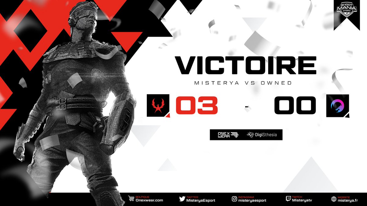 ⚫️🔴RESULTAT SHOOTMANIA🔴⚫️

Notre équipe <a href="/Shootmania/">Shootmania</a> s'impose 3-0 🆚 <a href="/OwnedEsport/">Owned</a> .

Nous passons donc en demi final lors de cette <a href="/ULeagueSM/">Ultimate League - Shootmania</a> .

👏GG WP 

#MisteryaUprising 🦅