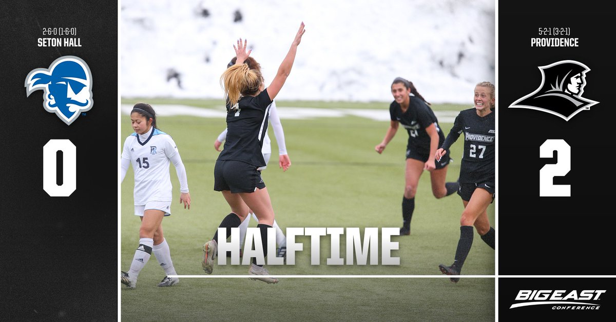 PC_WomensSoccer's tweet photo. HALFTIME. 

Update: The pouring rain does not affect Meg Hughes. The freshman has one goal and one assist at half!! https://t.co/WlyXkoZ1x9