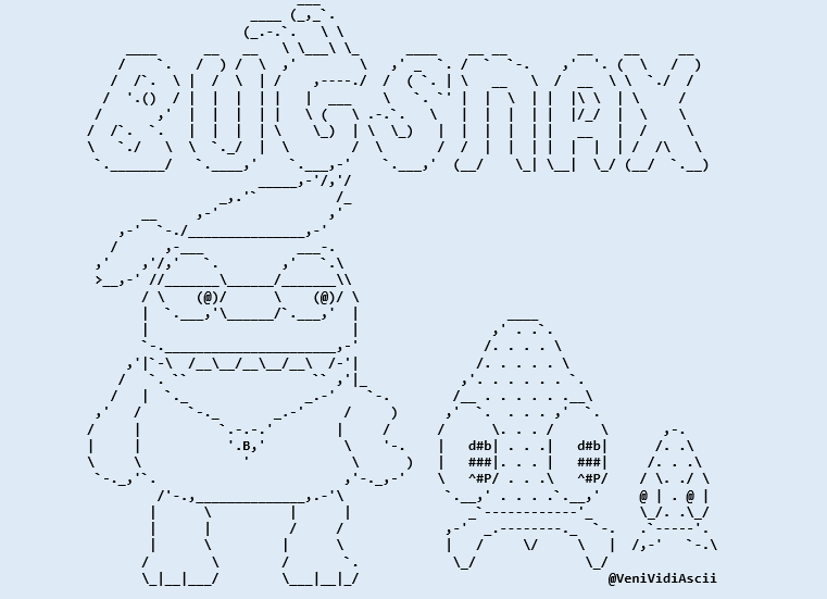 venividiascii's tweet photo. "Hey bestie, I brought some bugsnax to share! Also, I guess I'm ascii art now. Whatevs."

@youghorses #bugsnax #beffica #asciiart https://t.co/iihBjVatN1