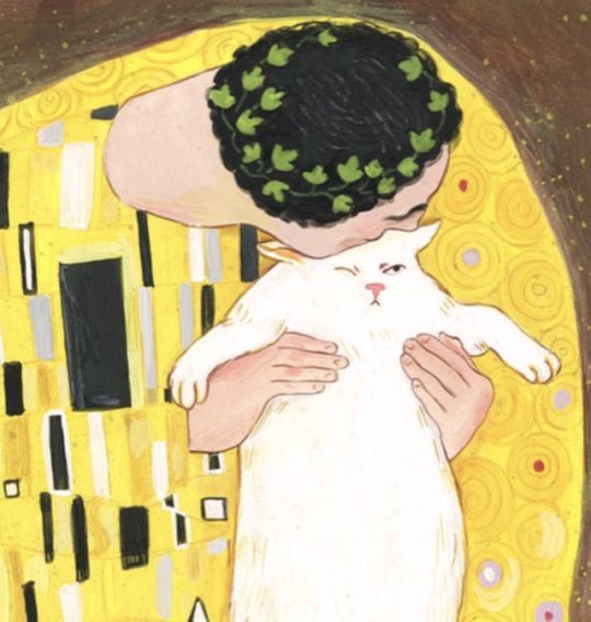 ddoniolvalcroze's tweet image. The Kiss, by Gustav Klimt: Cat Version
Illustration by Inna Ruda @innaruda_