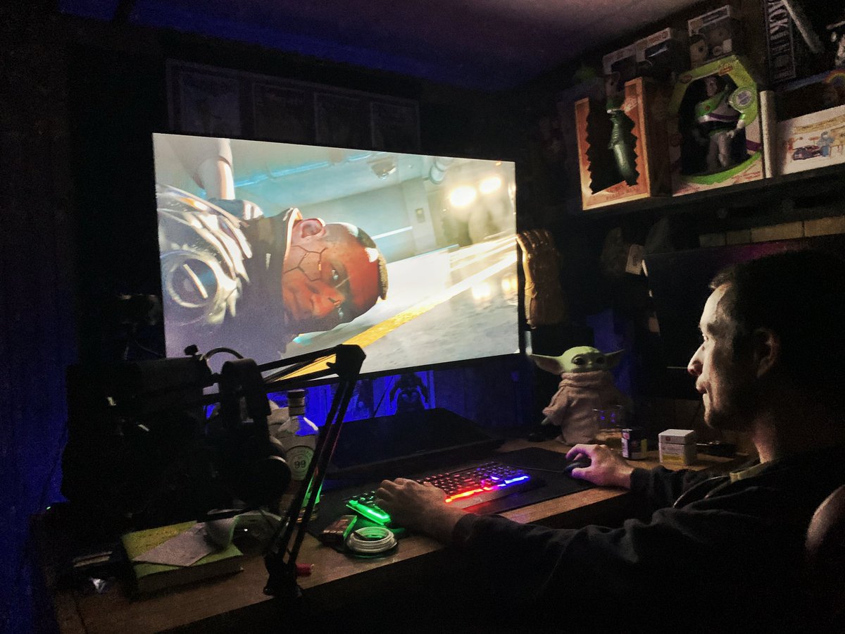 Blade187121's tweet photo. When your friend experiences #cyberpunk2077 maxed out on your rig for the first time 😂  #Pcgaming #gamers #ps5 #xbox #pcgamer #bandwidthbandits #nintendo #Nintendoswitch #nerd #gamingcommunity #CDProjektRed #xboxseriesx #gaminglife #showyourgamingday #gamingposts https://t.co/kFZqgr3QKm
