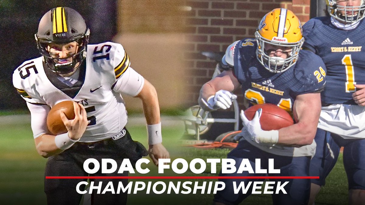 odacathletics's tweet photo. BREAKING | #ODAC announces football championship week matchups. @GoWasps heads to @RMCathletics to play for the ODAC trophy. Both have won 11 titles all-time #d3fb https://t.co/lQ13skmFls https://t.co/obCHlMWyUK