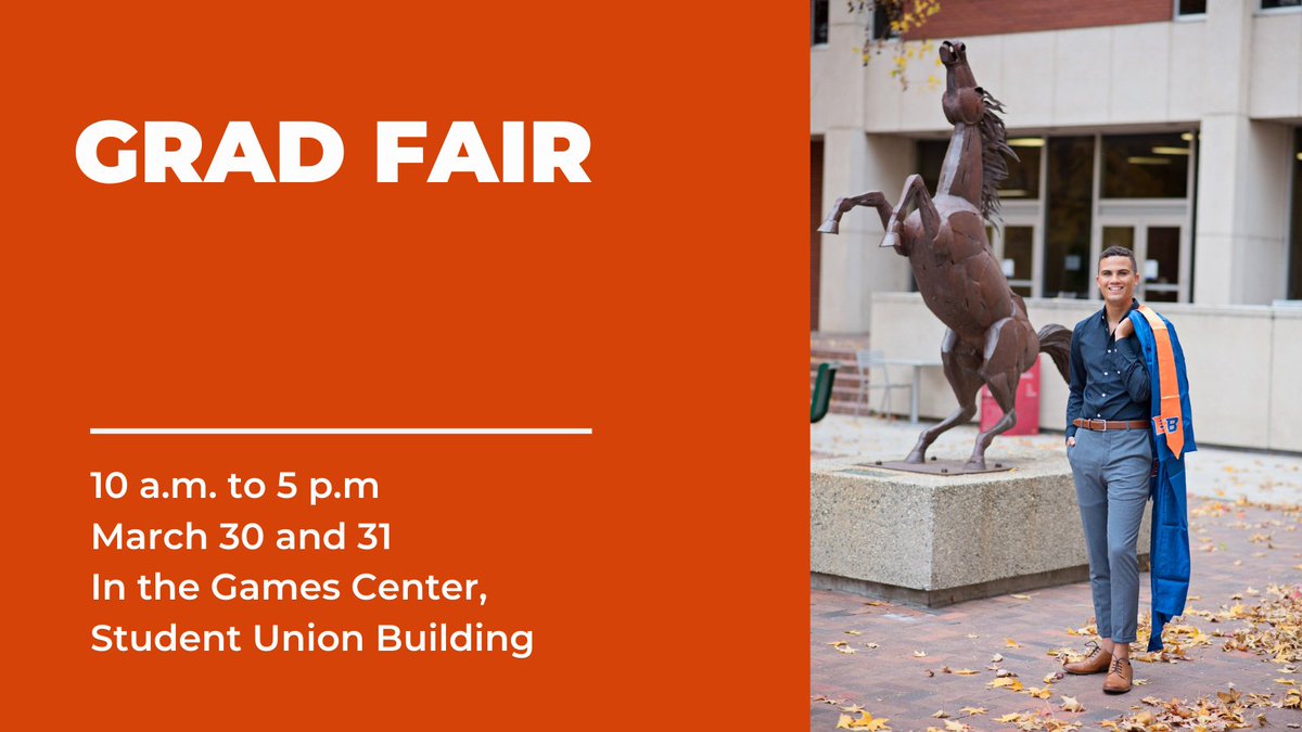 Boise State University (@boisestate) on Twitter photo Join <a href="/BSUBroncoShop/">BoiseStateBroncoShop</a> for a Grad Fair from 10 a.m. - 4 p.m. on March 30 and 31 at the Games Center in the SUB.
Info at: broncoshop.com/grad_fair.asp
#BoiseStateGrad Join <a href="/BSUBroncoShop/">BoiseStateBroncoShop</a> for a Grad Fair from 10 a.m. - 4 p.m. on March 30 and 31 at the Games Center in the SUB.
Info at: broncoshop.com/grad_fair.asp
#BoiseStateGrad