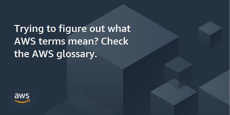 awscloud's tweet photo. To learn AWS terms &amp; definitions, check the AWS Glossary: https://t.co/1Vdcn3yIX6 https://t.co/oyZ8TEhVTX