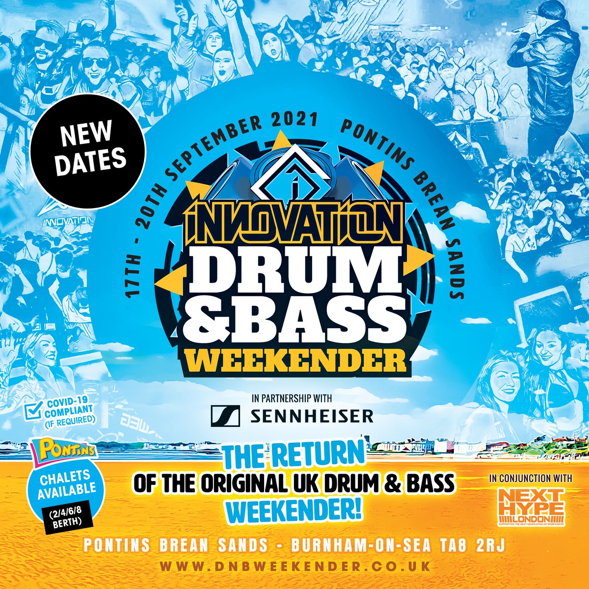 innovationdnb's tweet photo. Don't forget, tickets for the original Drum &amp; Bass Weekender are on sale now and flying out. Deposit scheme available from only £50 PER CHALET. Secure your tickets now before it's too late ⚡️⚡️ https://t.co/g4AjzotLwu https://t.co/or8kvlmRdl