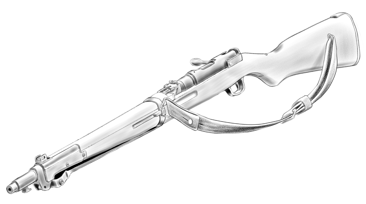 Tiger N 絵柄拡張中 副産物の44式騎兵銃 絵描きさんと繫がりたい 銃 イラスト好きな人と繋がりたい 日本軍