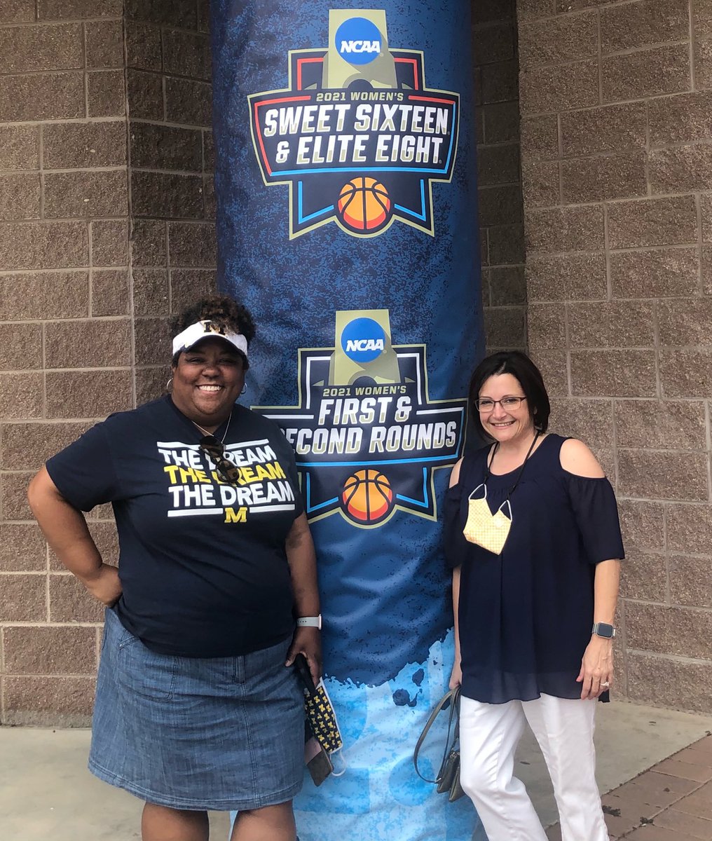 KAbsTeach's tweet image. Got to see Michigan Women in the Sweet 16 yesterday! So happy they were here in San Antonio even though they won’t be moving on. Love my Wolverines! Go Blue!!