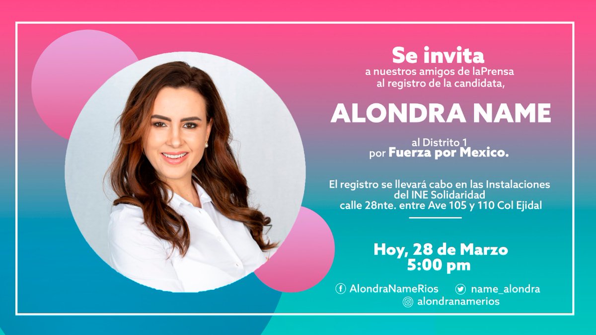 aaron_hdezg's tweet photo. Es hoy el registro de @alondraname como Candidata  a Diputada Federal por el #Distrito1 @fuerzaxmexico @GMendicutiMX @fuerzaxmexicoso @Intl_FxM @QuintaFuerzaMX @RooRostros @NormaRiosH1 @FordPerla @JJOAQUINPACHECO @JorgeCastro_Dig @doncafeto #VamosConAlondra https://t.co/gRdsZO4Uea