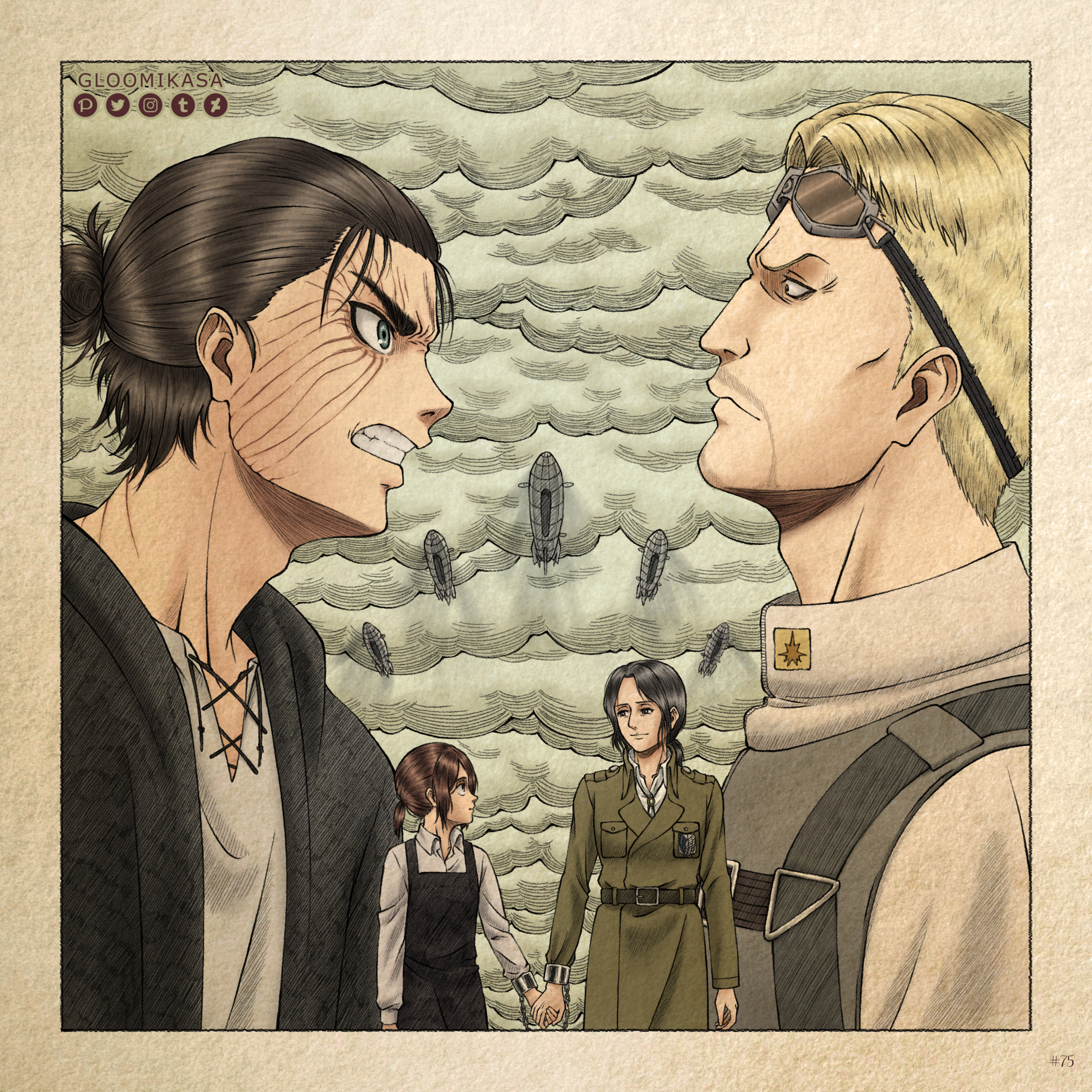 Gloomi 天地 進撃の巨人 75 エレン イェーガー ライナー ブラウン ピーク フィンガー ガビ ブラウン Attackontitanfinalseason Shingeki Snk Aot Erenjaeger Reinerbraun Gabibraun Pieckfinger T Co T0uofvje92 Twitter