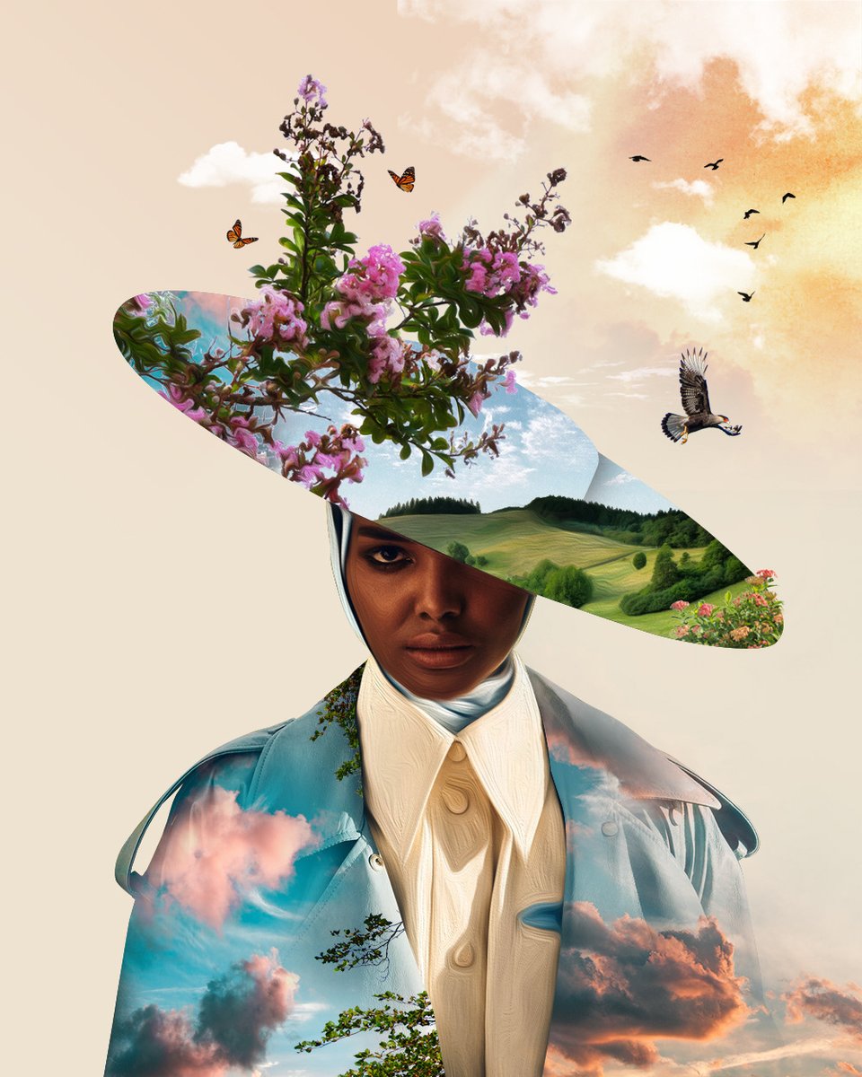 Elegant floral collages Charles Bentley 💐 — see more digital art by Charles > on.be.net/2OHGpIk
