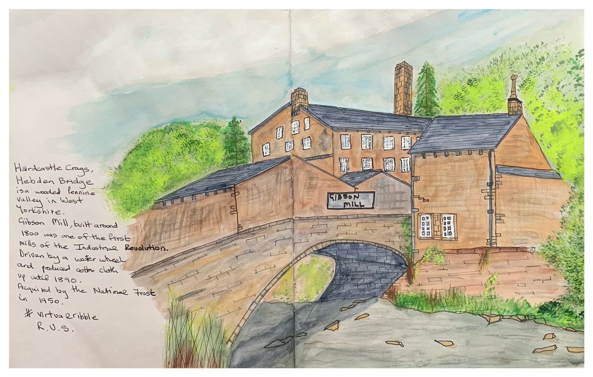 janpot1's tweet photo. #hebdenbridge #sketching #watercolour #stillmanandbirn #rus #virtualribble https://t.co/1CDIgKl1bG