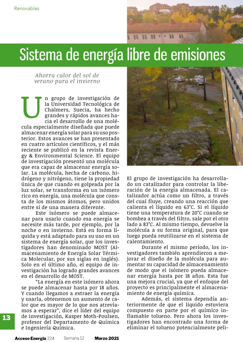 ombudsmanorgmx's tweet photo. Molécula que almacena energía solar ☀️ por hasta 18 años fue presentada por investigadores suecos🇸🇪  #AccesoEnergía 224⚡️ https://t.co/SDadcW6vtU https://t.co/FYCocvSkgK