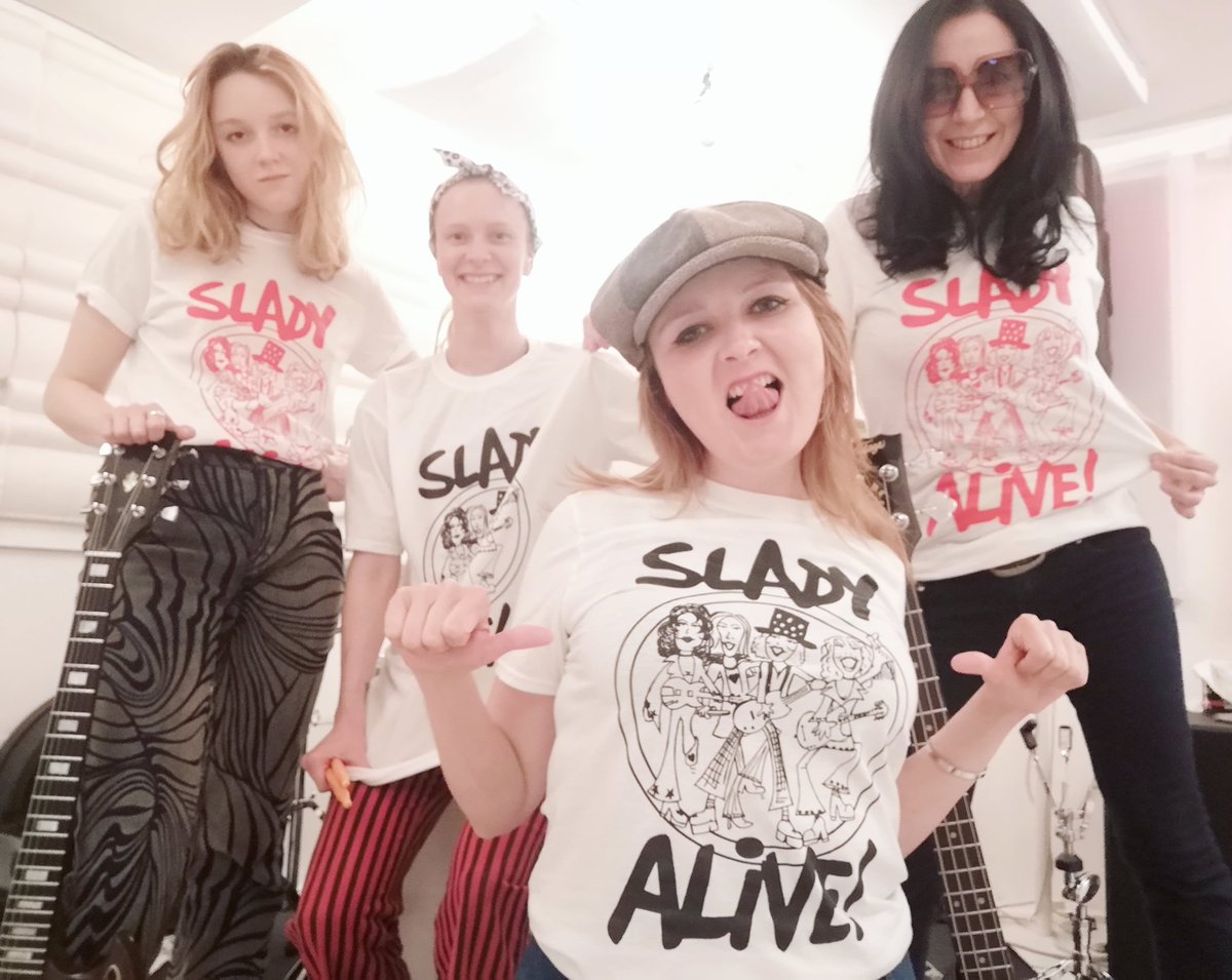 sladyofficial1's tweet photo. Who's got their Limited Edition 'Slady Alive' tee? 👊
Get yers ere 👇
https://t.co/c4ys73r13l
#slady #slade #femaleslade #sladetribute #sladyalive #sladealive https://t.co/dYmlkWSYfQ