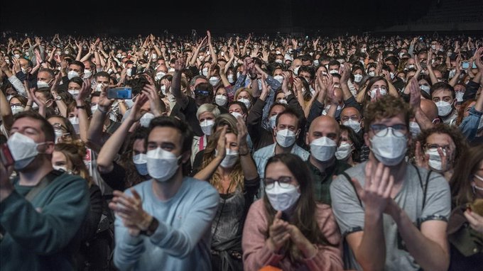 Show reúne cinco mil pessoas como teste para pós-pandemia. Foto: Reprodução de Internet