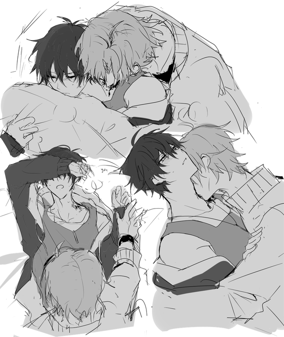 [OC] no homo i said as i draw more intimate biting pose 