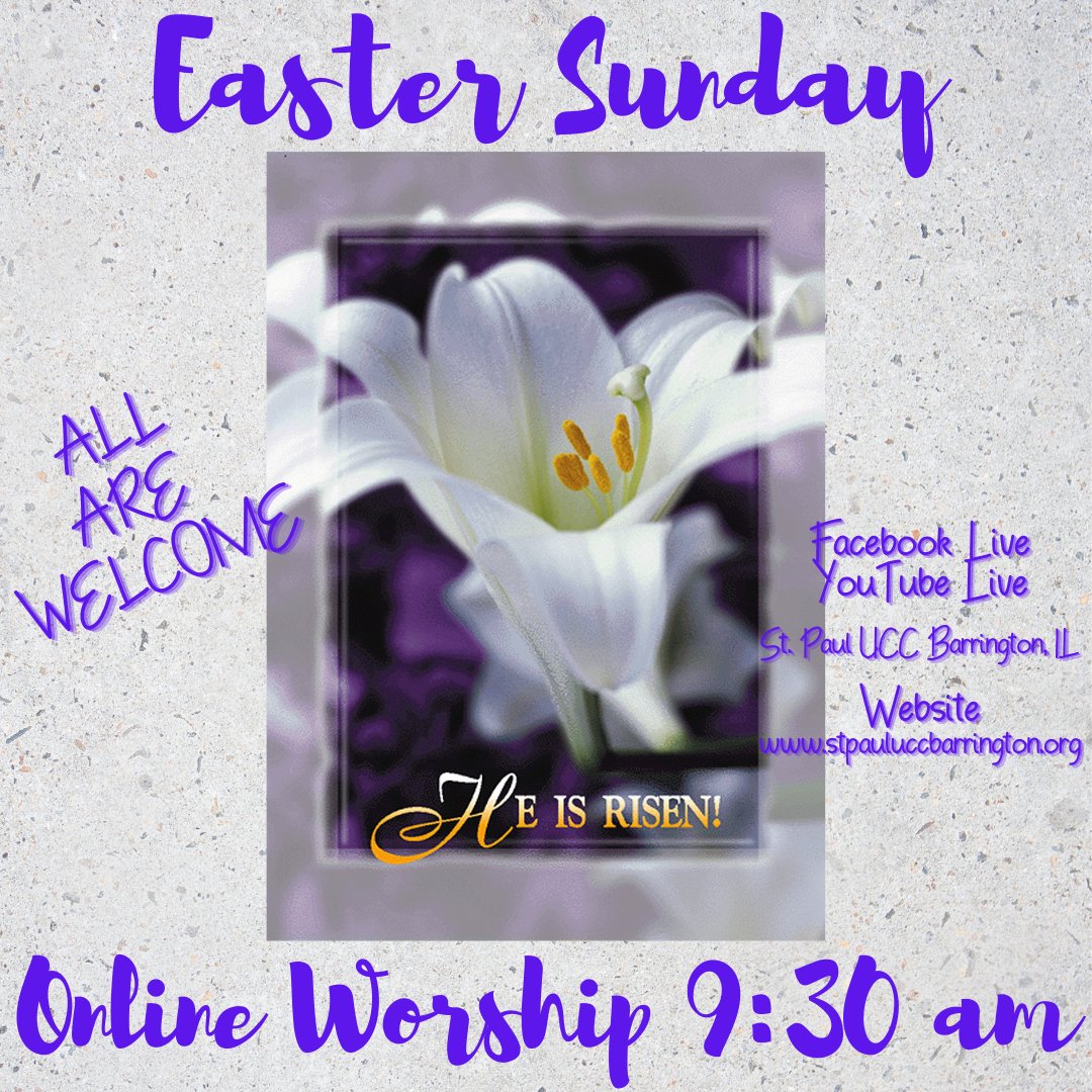 All Are Welcome!
#heisrisen
#eastersunday
#celebrate
#progressivechristians
#stpauluccbarringtonil