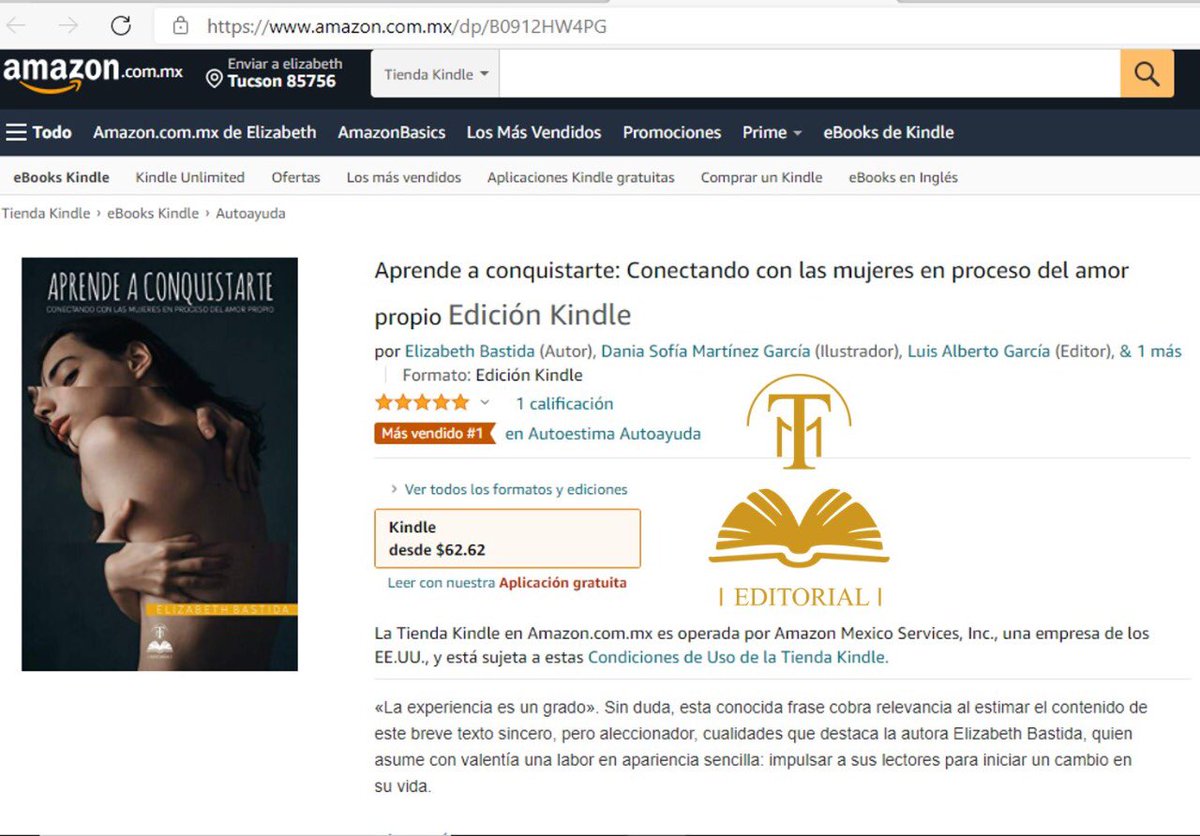 EditorialTPM's tweet photo. ¡Y llegamos al Número 1 en la categoría de Autoestima y al Número 7 dentro del Top 10 de todos los libros pagados en Amazon!

https://t.co/LnWSUc2XA1

https://t.co/2XgBcYHHrd

#EditorialTPM. #SoyBestSellerTPM. #Lanzamiento. #AprendeAConquistarte. #ElizabethBastida. https://t.co/QtLHhMupYN