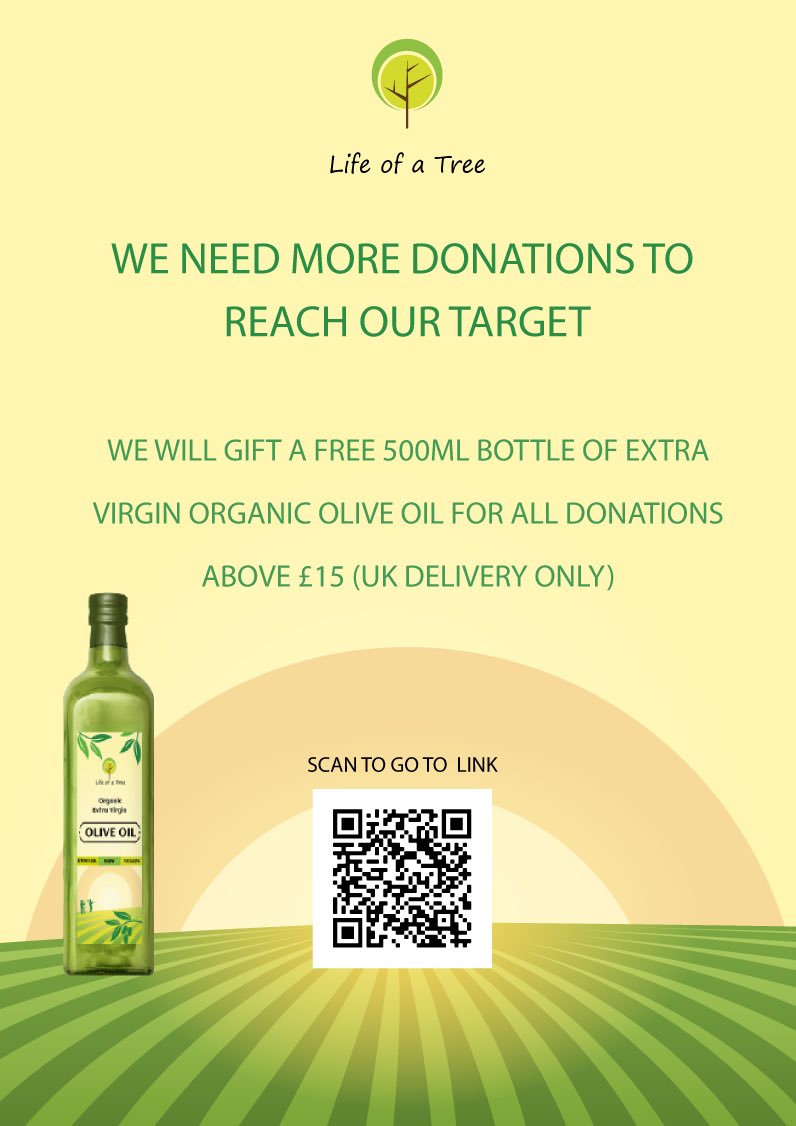 Please donate and share with your family and friends

Only a week left to hit our target

crowdfunder.co.uk/life-of-a-tree…
.
.
.
.
.
.
.
.
.
.
.
#moringa #crowdfunding #oliveoil #support #pledge #plantbasedshop #ethical #sustainable